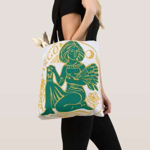 Bolsa Tote Símbolo de Virgem do Zodiac em
