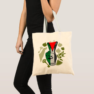 Bolsa Tote Símbolo do Triângulo Vermelho de Resistência com S