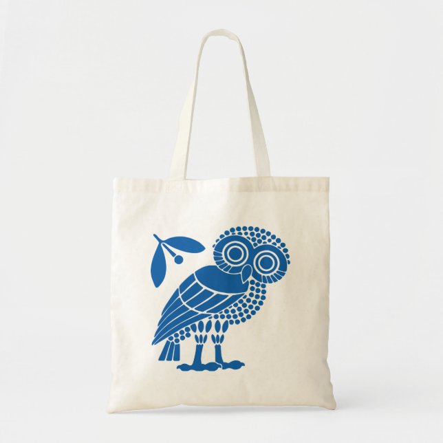 Bolsa Tote Símbolo emblem owl bi do município de Atenas (Frente)