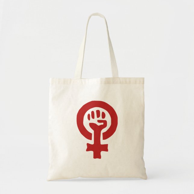 Bolsa Tote Símbolo Feminismo Vermelho (Frente)