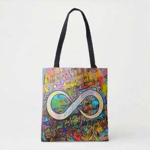 Bolsa Tote Símbolo Infinity Neurodiversidade de Sensibiliz