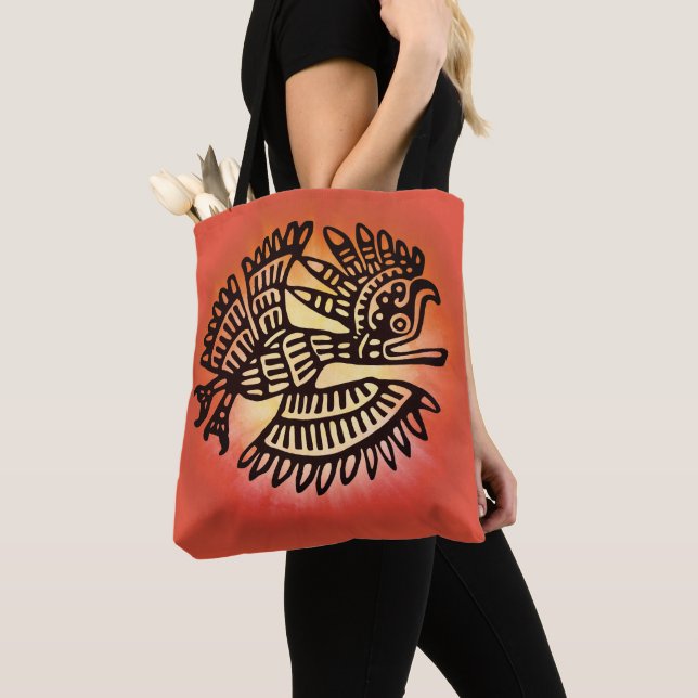 Bolsa Tote Símbolo Mayan Bird Art (Close Up)