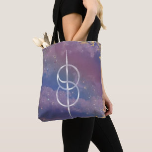 Bolsa Tote símbolo mutável nas nuvens