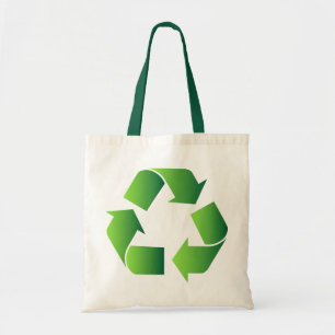 Bolsa Tote Símbolo verde do reciclar