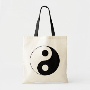 Bolsa Tote Símbolo Yin e Yang Branco e Preto