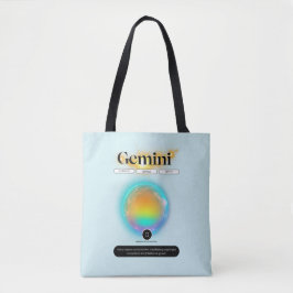 Bolsa Tote Símbolo Zodiac Moderno Gemini Cita Elemento Ar