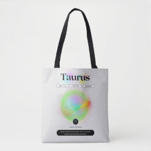 Bolsa Tote Símbolo Zodiac Moderno Taurus Cita Elemento da Ter