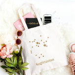 Bolsa Tote Símbolo Zodíaco Moderno Dourado Sagitário| Fogo El<br><div class="desc">Símbolo Zodíaco Moderno Dourado Sagitário| Fogo Elemento</div>