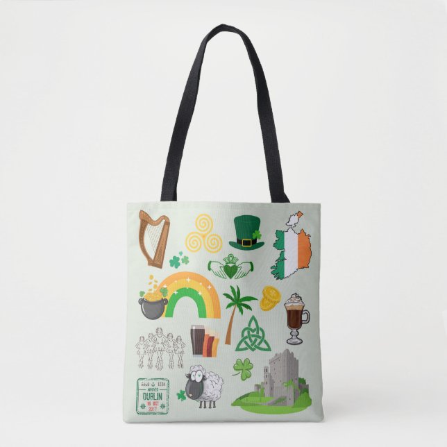 Bolsa Tote Símbolos da Irlanda (Frente)