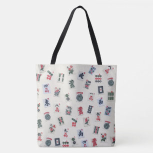 Bolsa Tote Símbolos de azulejo de jogos MahJongg