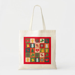 Bolsa Tote Símbolos de Natal Medley Art Thunder_Cove