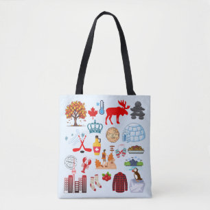 Bolsa Tote Símbolos do Canadá