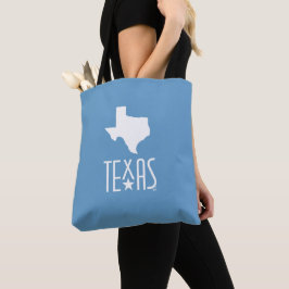 Bolsa Tote Símbolos do Texas, estado do Texas, azul