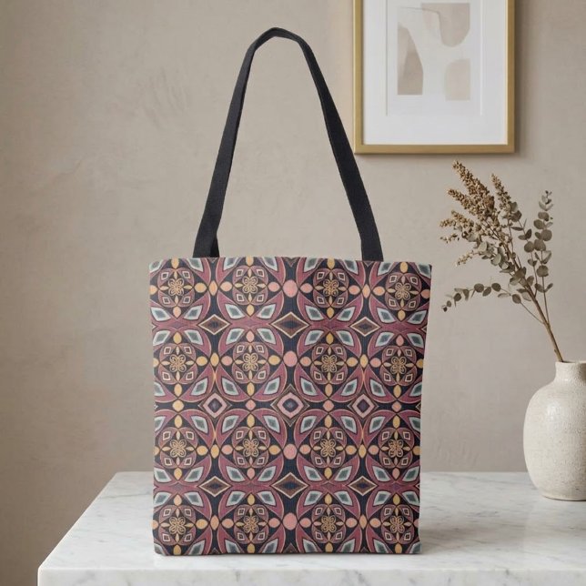 Bolsa Tote Simetria de Fluxo (Criador carregado)