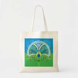Bolsa Tote Simetria de Pavão Encantador