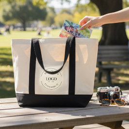 Bolsa Tote Simple Custom Large Business Logo 