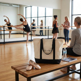 Bolsa Tote Simple  trendy modern black and white typography