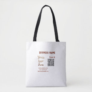 Bolsa Tote Simples código q r adicionar logotipo nome de códi