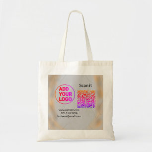 Bolsa Tote Simples código q r adicionar logotipo nome de códi