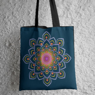 Bolsa Tote Simples Colorir Mandala