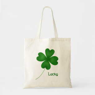 Bolsa Tote Simples design de shamrock sortudo