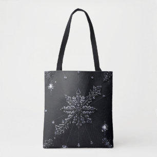 Bolsa Tote Simples e entusiasmado, preto de pedra lunar reuti