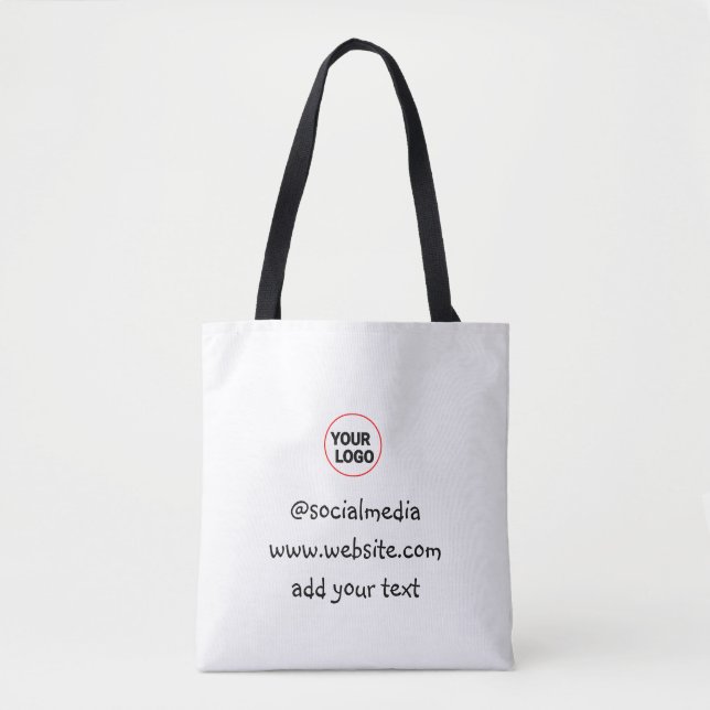 Bolsa Tote simples e minimamente personalizado adicione o end (Frente)