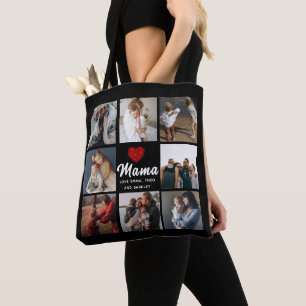 Bolsa Tote Simples e Moderno   Colagem de Fotos para Mamãe
