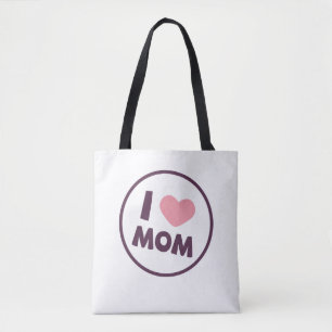 Bolsa Tote Simples Eu Amo A Dia de as mães Da Mãe