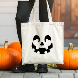 Bolsa Tote Simples Feliz Sorriso De Abóbora De Halloween