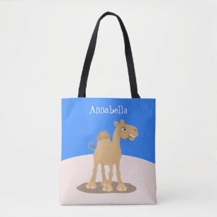 Bolsa Tote Simples ilustração de desenho animado de camelo fe