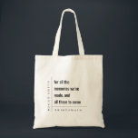 Bolsa Tote Simples Moderno Para Memórias Bridesmaid Gift<br><div class="desc">Se precisar de mais alguma personalização,  por favor,  sinta-se à vontade para me enviar uma mensagem em yellowfebstudio@gmail.com.</div>