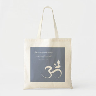 Bolsa Tote Simples Zen Silhouette Yoga & Om/Aum Calliografia