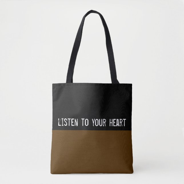 Bolsa Tote Simplesmente cores ESCURAS MARAVILHOSAS e seu text (Frente)