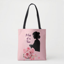 Bolsa Tote Simplesmente Enspirado "Uma Xícara de Cada Vez" Ca