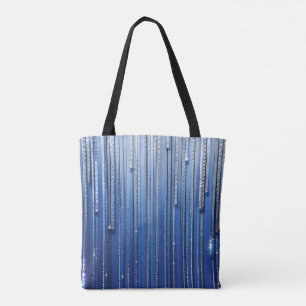 Bolsa Tote Simplesmente Enspired Azul Brilhante Reutilizável