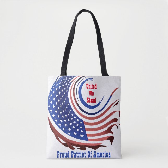 Bolsa Tote Simplesmente Inspirado Patriota Orgulhoso da Améri (Frente)