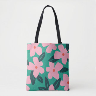 Bolsa Tote Simplicidade Floral: Beleza Abstrato