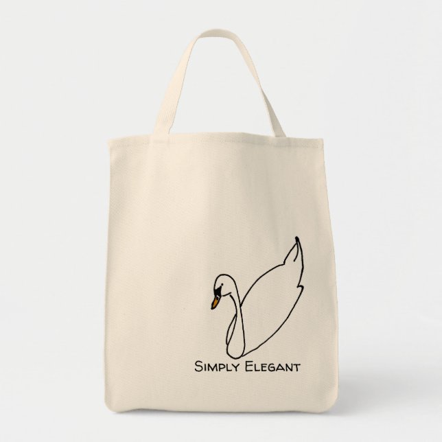 Bolsa Tote Simply Elegant Swan (Frente)