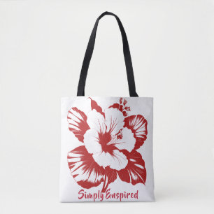 Bolsa Tote Simply Enspired Hibisco Personalize Reutilizável