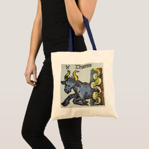 Bolsa Tote Sinais Vintage do Zodíaco, Touro Antigo