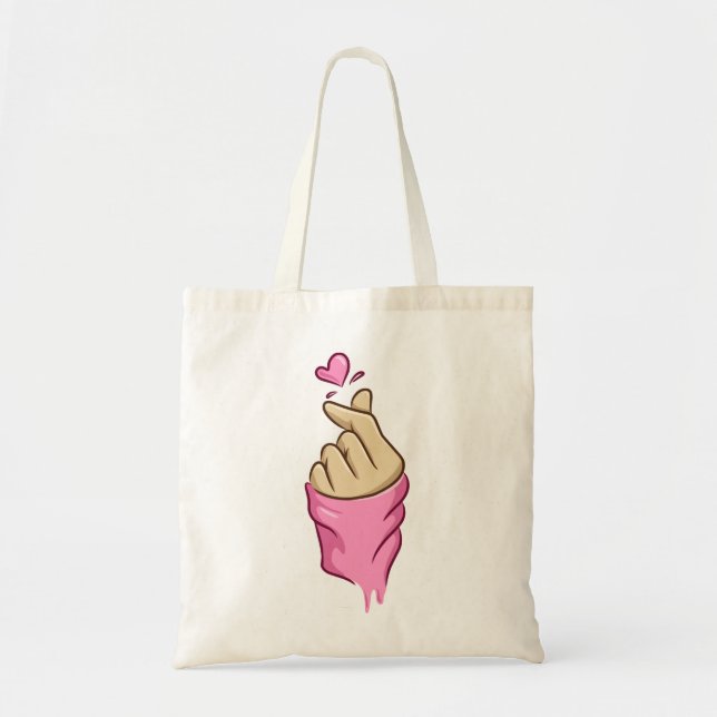 Bolsa Tote Sinal de amor coreano (Frente)