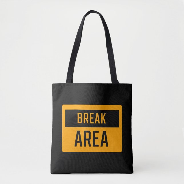 Bolsa Tote Sinal de área de interrupção (Frente)