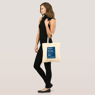 Bolsa Tote Sinal de Área de repouso azul