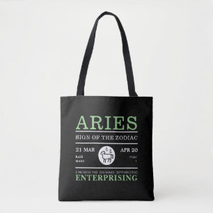 Bolsa Tote Sinal de áries do bote, astrológico