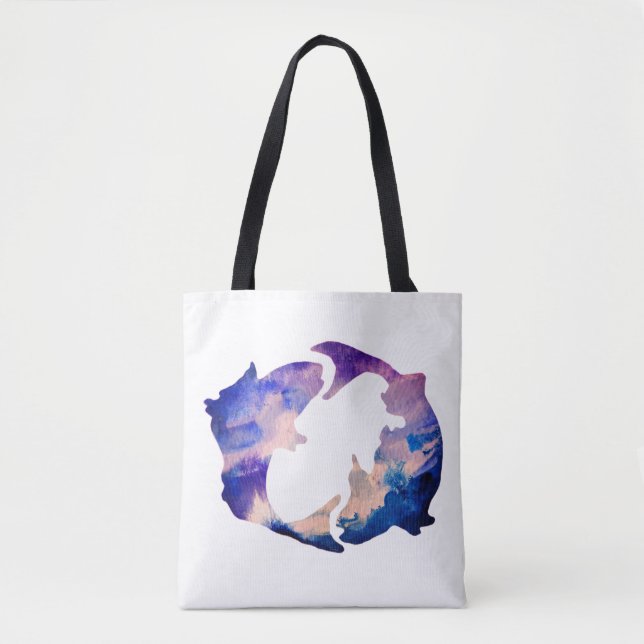 Bolsa Tote Sinal de Astrologia de peixes (Frente)