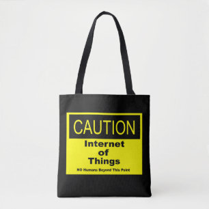 Bolsa Tote Sinal de Aviso de Caução IoT da Internet das Coisa