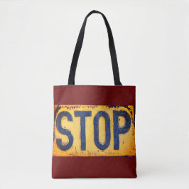 Bolsa Tote Sinal de barra de ferramentas STOP