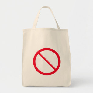 Bolsa Tote Sinal de barra invertida da proibição geral Groc