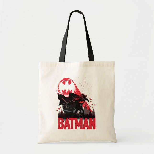 Bolsa Tote Sinal de Bat Batman Crimson (Frente)
